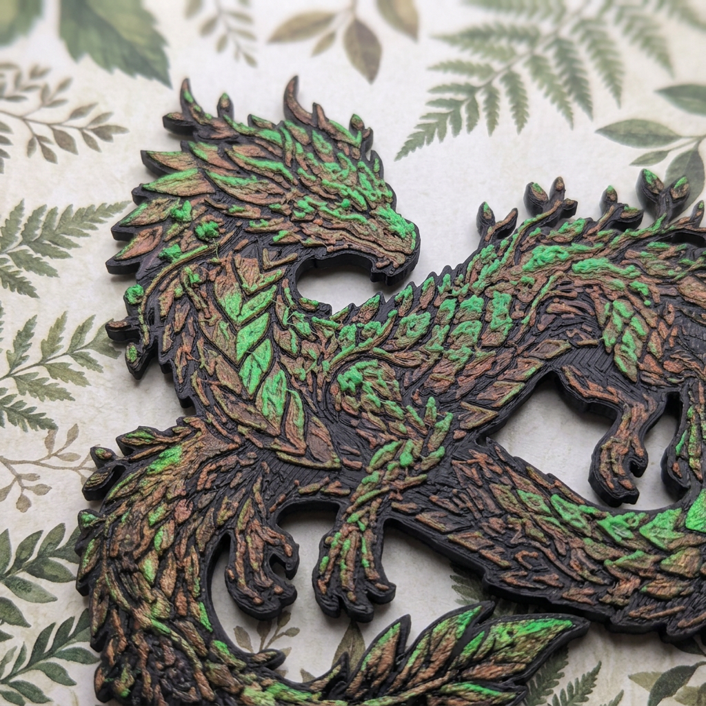 Grass Dragon Collectible Art Magnet