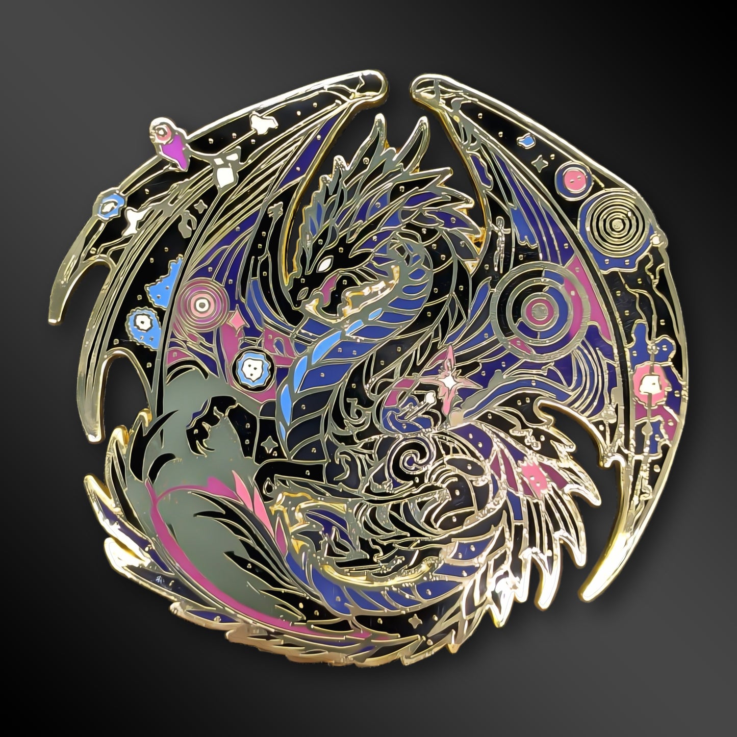 Atraxis, The Gravity Dragon Enamel Pin (Dragon Aspects Vol.1)