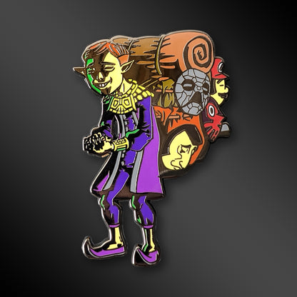 Happy Mask Salesman enamel pin from The Legend of Zelda: Majora's Mask
