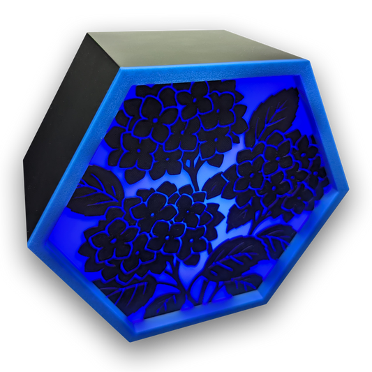 Hydrangea Blossoms LED Hex Lamp