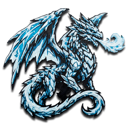 Ice Dragon Collectible Art Magnet