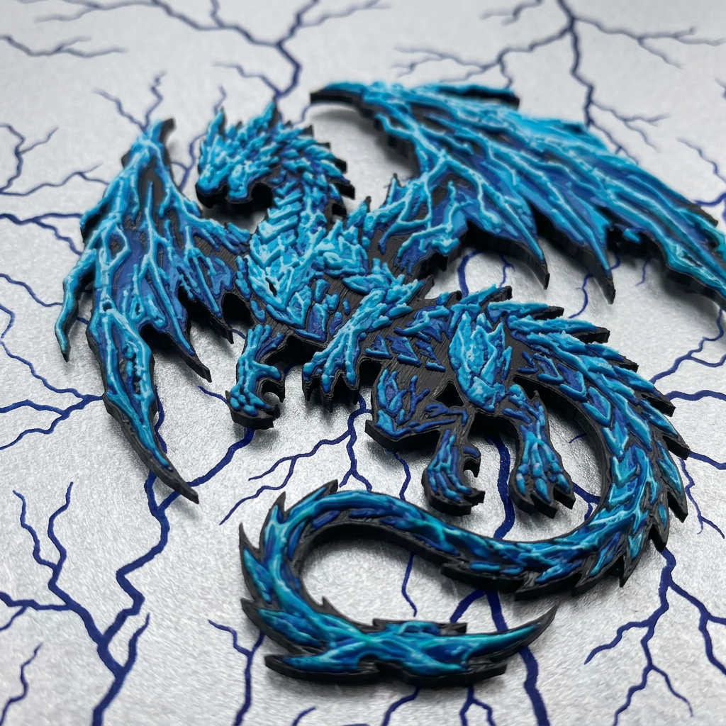 Lightning Dragon Collectible Art Magnet