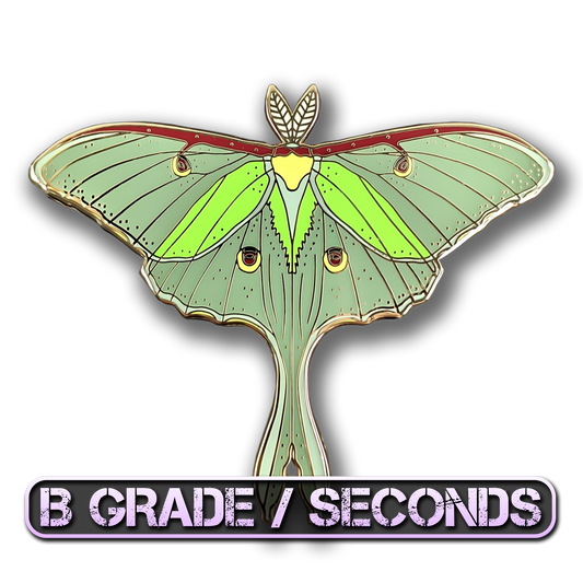 Luna Moth Enamel Pin (B Grade)