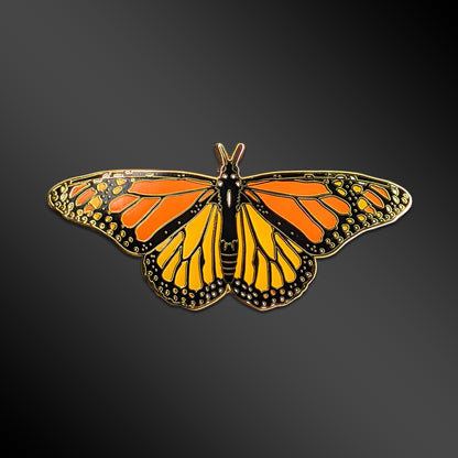 Monarch Butterfly enamel pin with classic butterfly design
