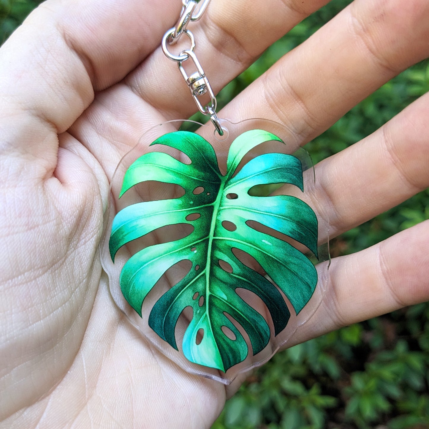 Monstera Leaf Acrylic Keychain / Charm