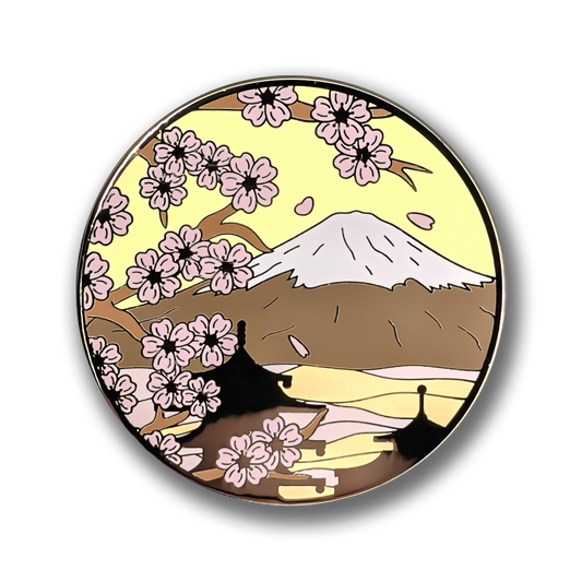 Mt. Fuji & Sakura Blossoms (Day) Enamel Pin