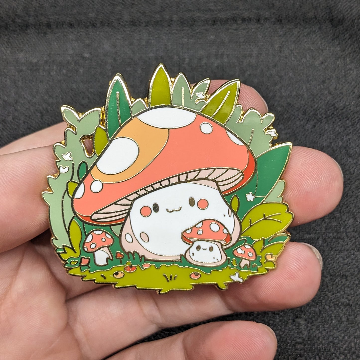 Mushroom Grove Enamel Pin