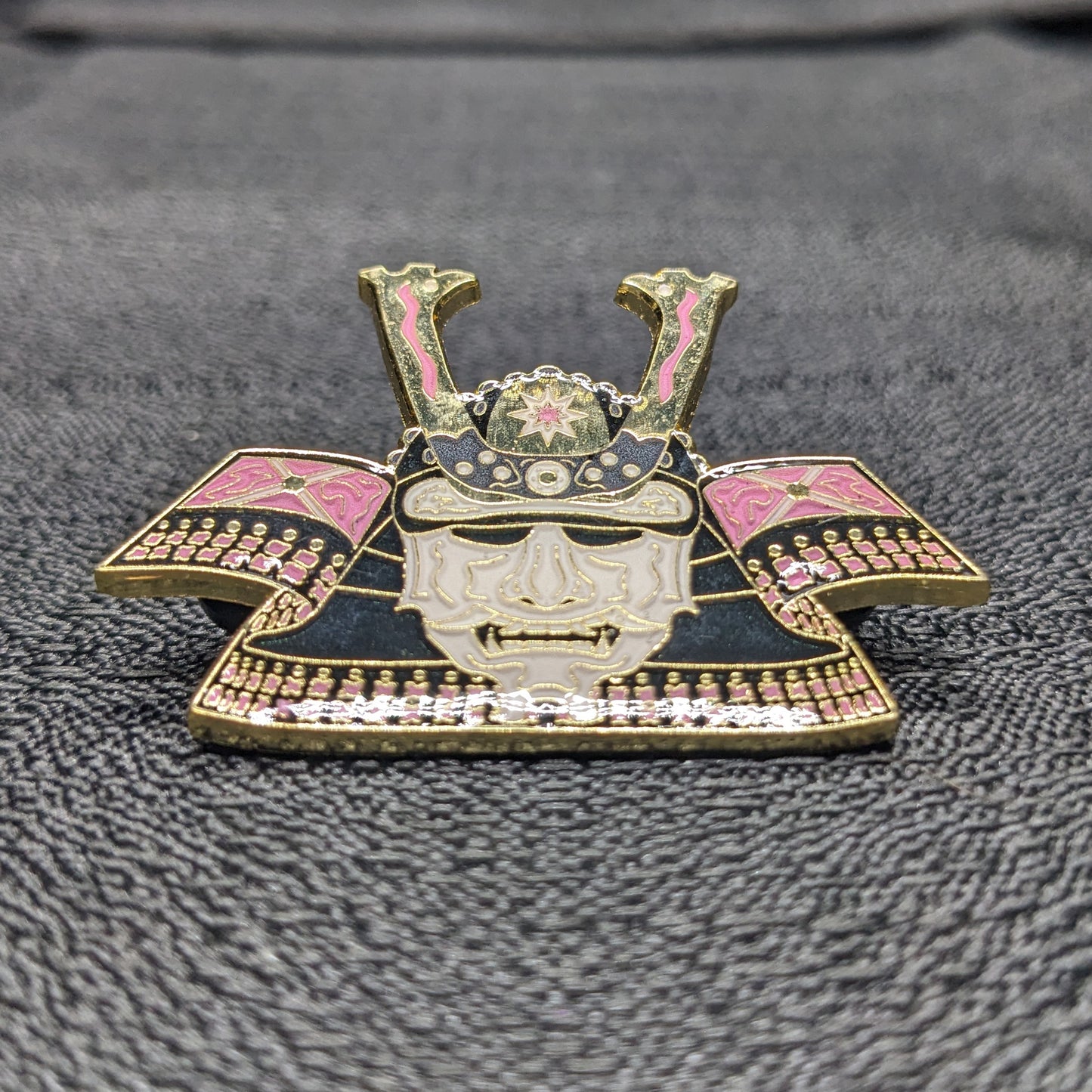 Orchid Kabuto Enamel Pin