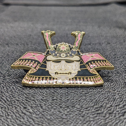 Orchid Kabuto Enamel Pin