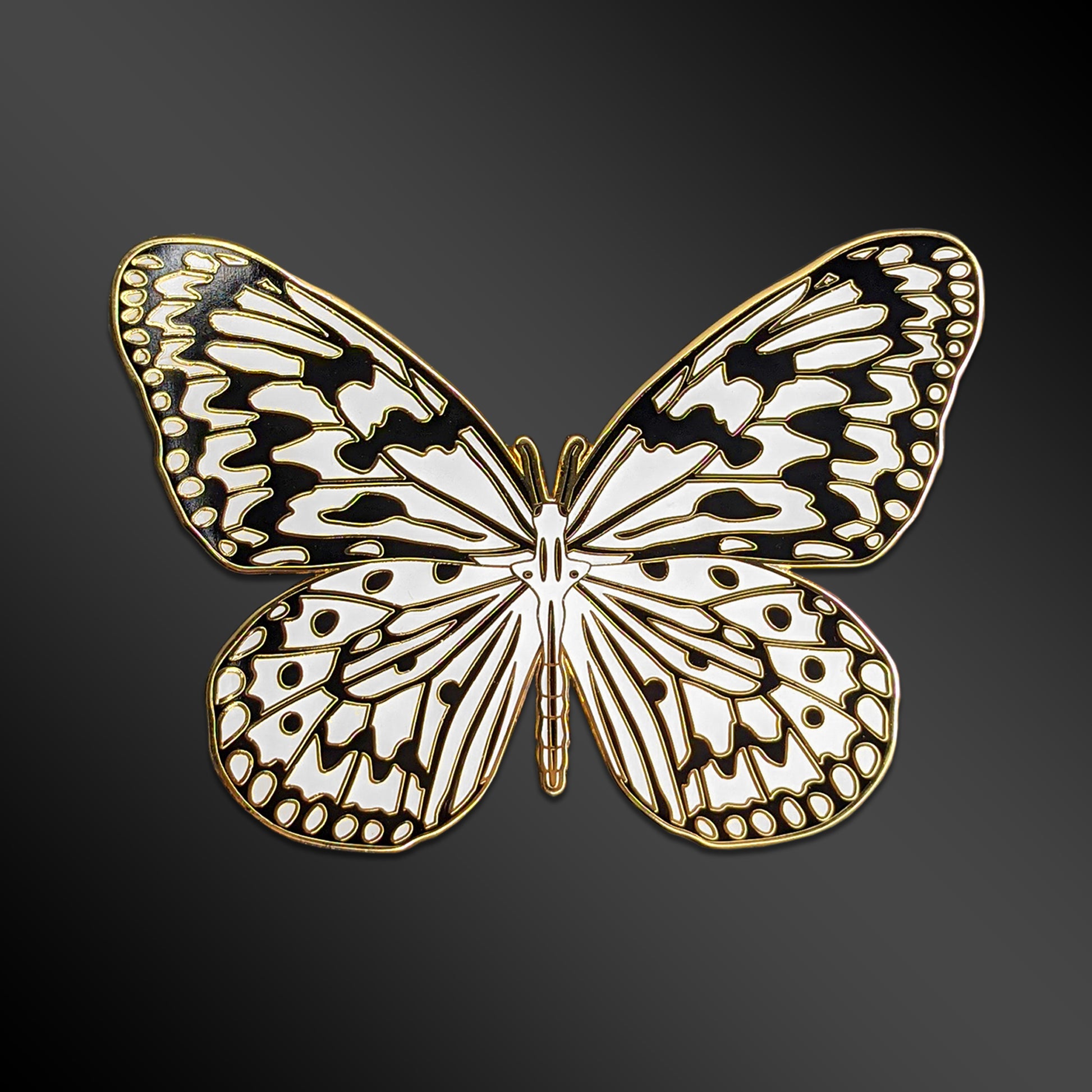 Paper Kite Butterfly enamel pin with exotic insect design
