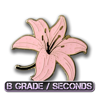 Pink Lily Enamel Pin (B Grade)