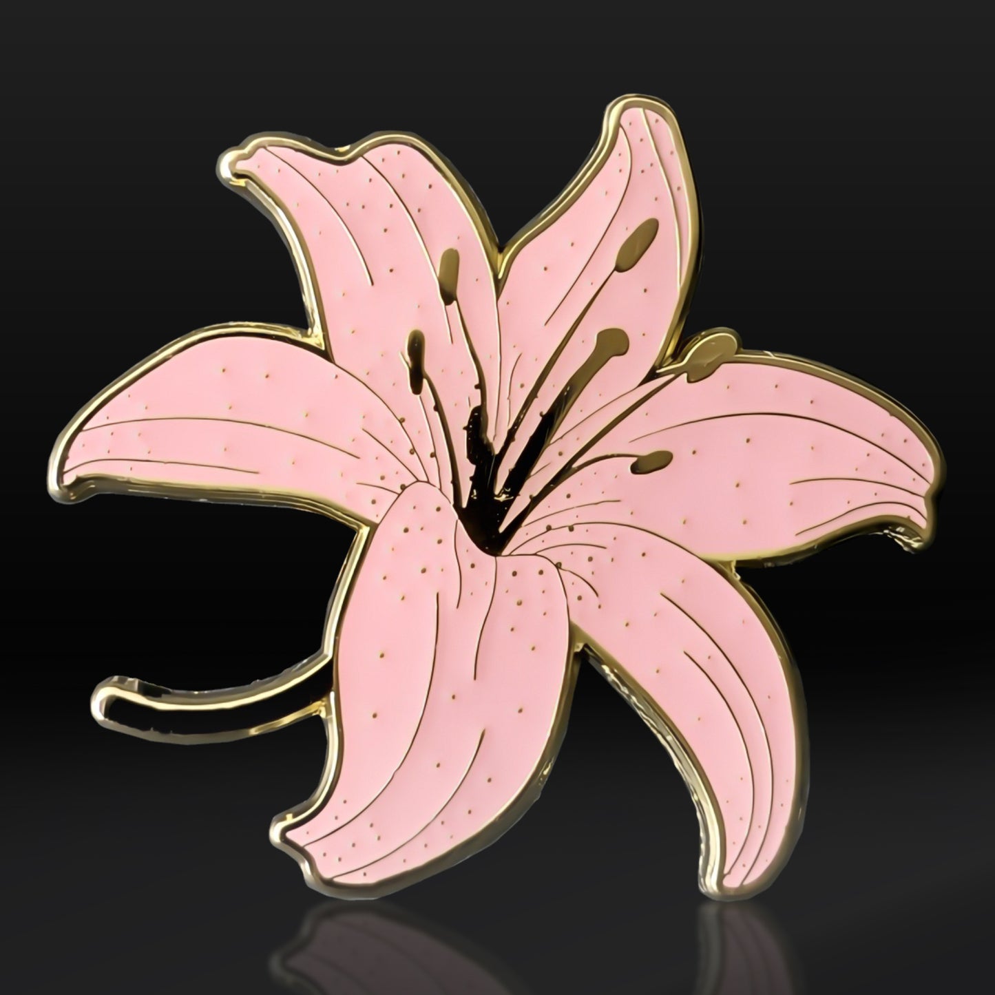 Pink Lily Enamel Pin