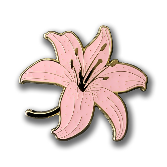 Pink Lily Enamel Pin
