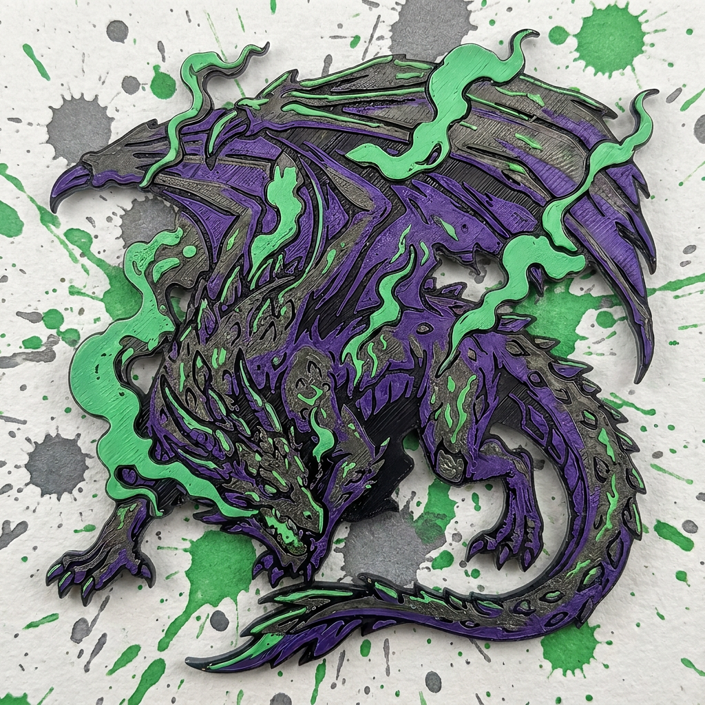 Poison Dragon Collectible Art Magnet
