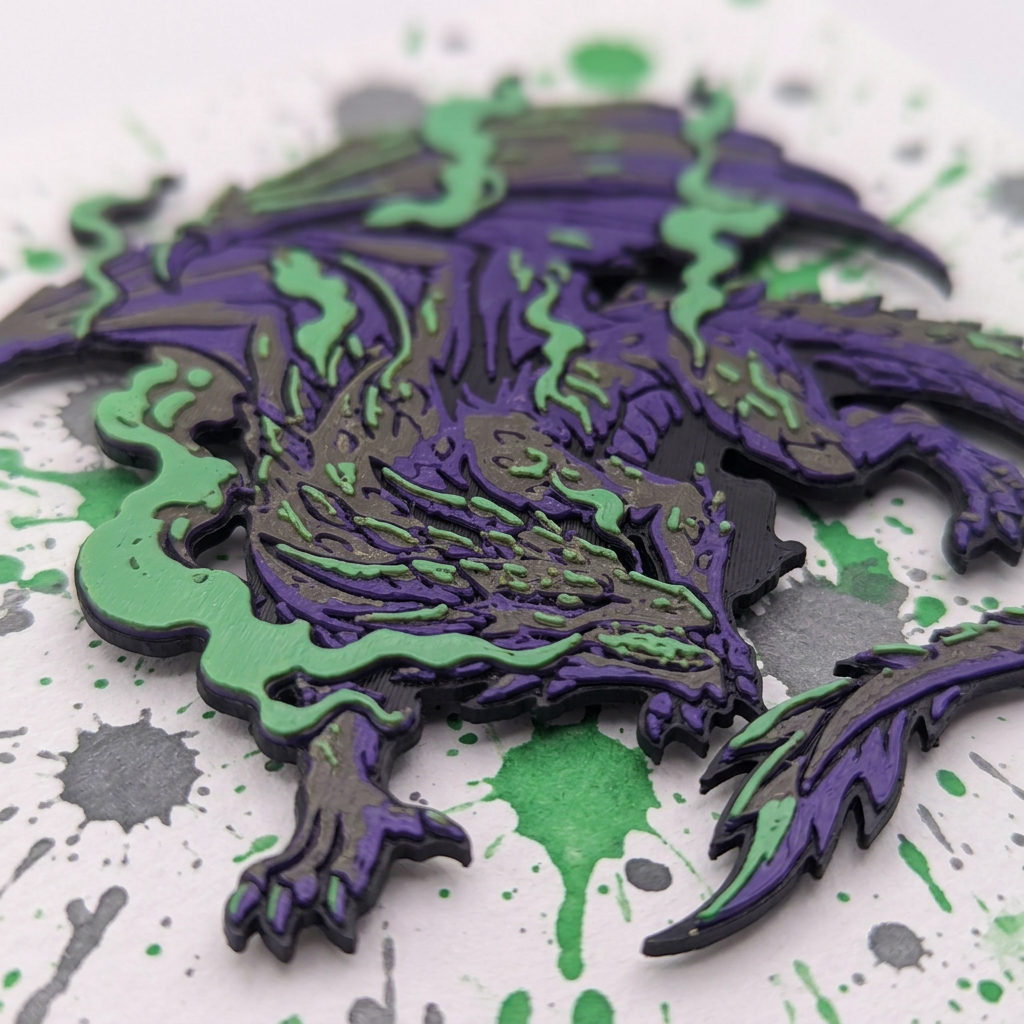 Poison Dragon Collectible Art Magnet