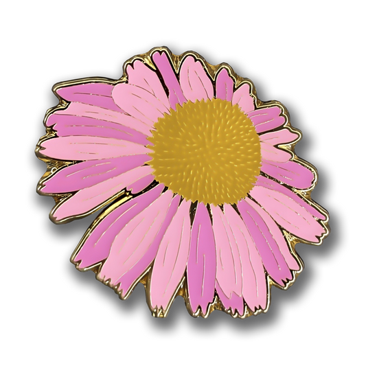 Purple Coneflower Blossom Enamel Pin