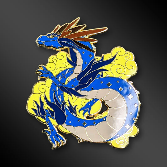 Qinglong Azure Dragon enamel pin from Four Guardians mythology
