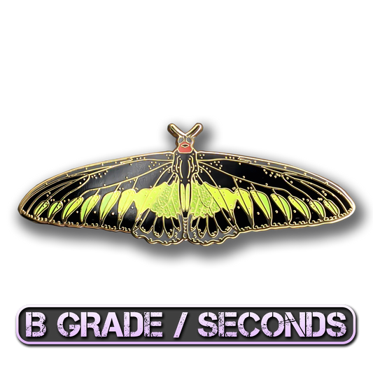 Rajah Brooke's Birdwing Butterfly Enamel Pin (B Grade)