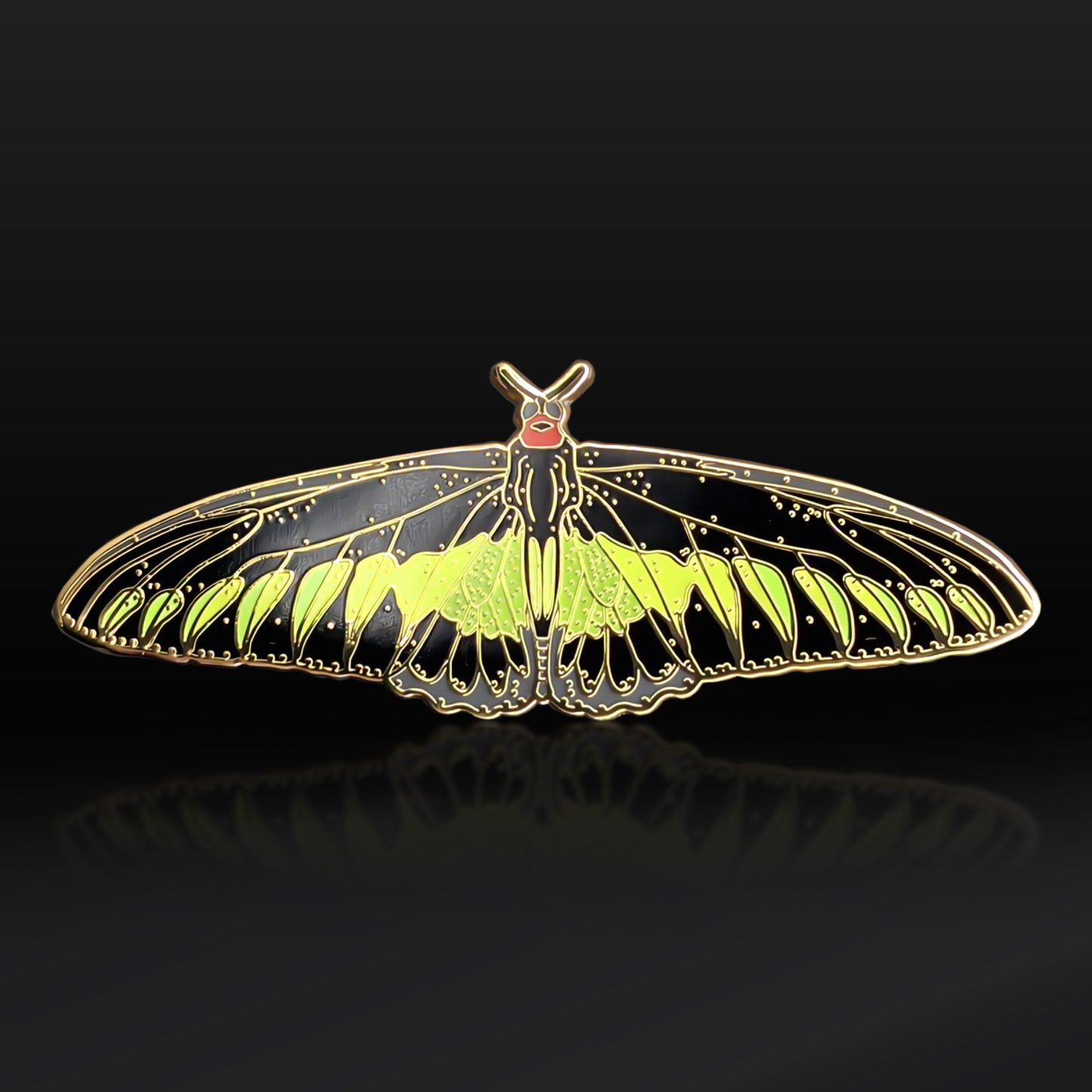 Rajah Brooke's Birdwing Butterfly Enamel Pin