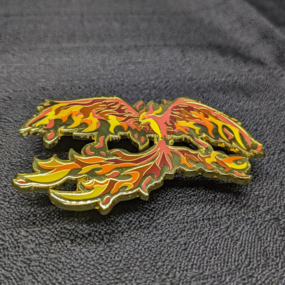 Red Phoenix Enamel Pin