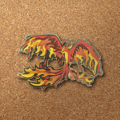 Red Phoenix Enamel Pin