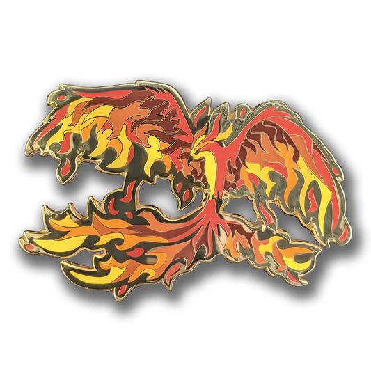 Red Phoenix Enamel Pin