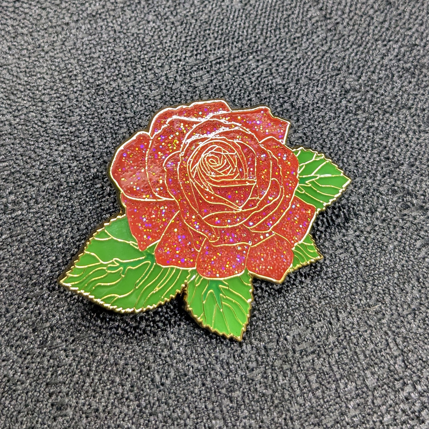 Red Rose Blossom Enamel Pin