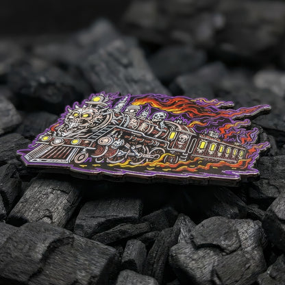 Skull Train Enamel Pin