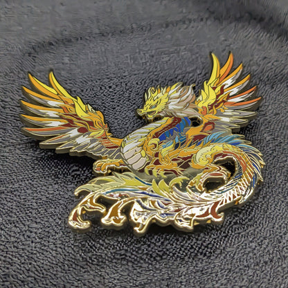 Aurelios, The Sun Dragon Enamel Pin (Dragon Aspects Vol.1)