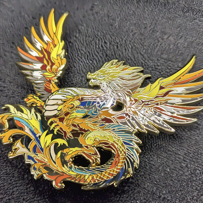 Aurelios, The Sun Dragon Enamel Pin (Dragon Aspects Vol.1)