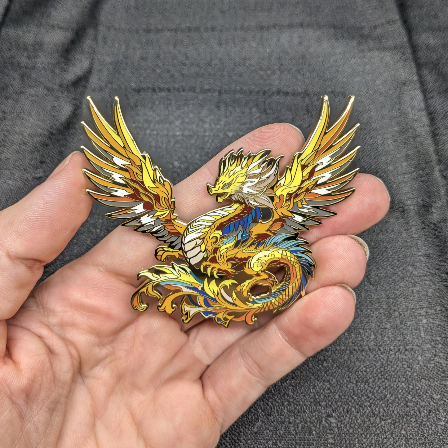 Aurelios, The Sun Dragon Enamel Pin (Dragon Aspects Vol.1)