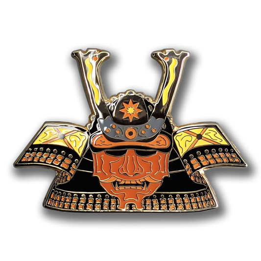 Sunset Kabuto Enamel Pin