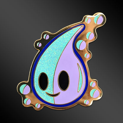 Water Elemental enamel pin with fantasy creature design
