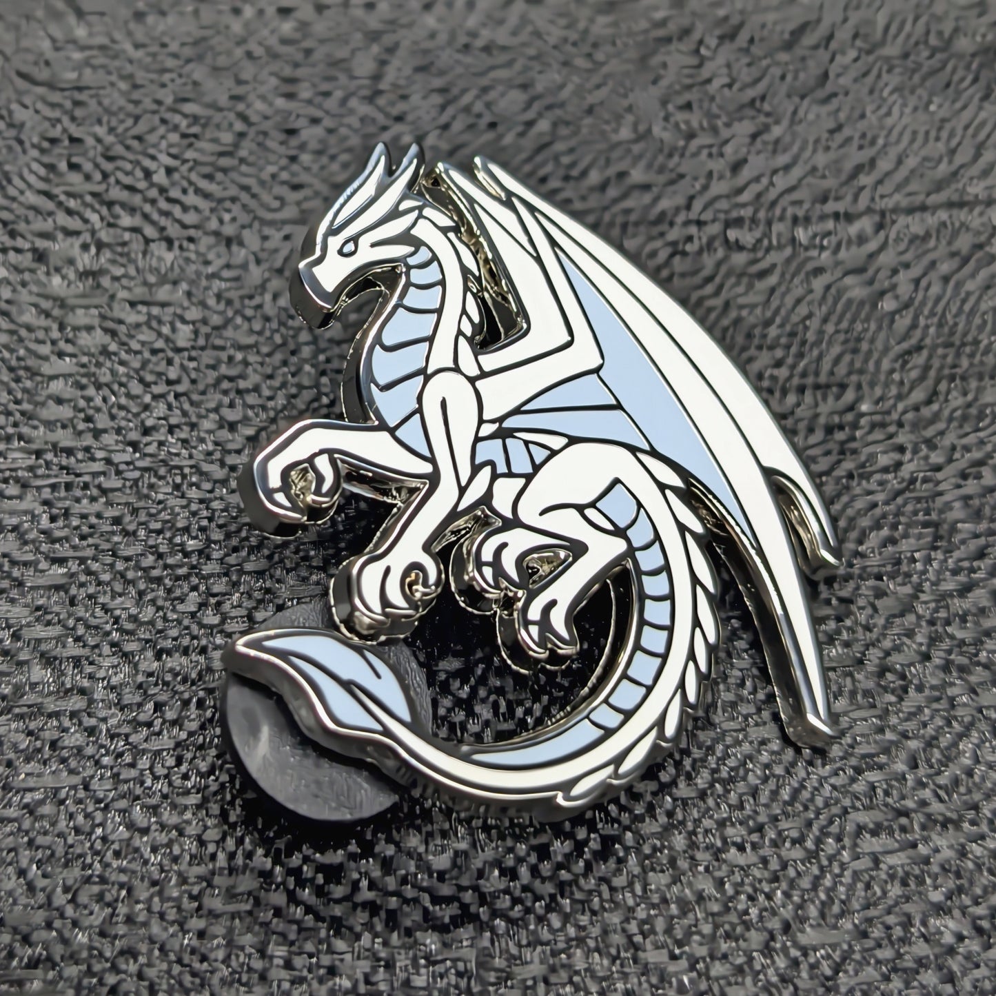 White Dragon Of Gratitude Enamel Pin