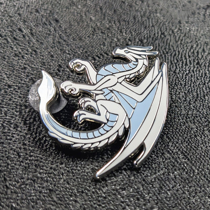 White Dragon Of Gratitude Enamel Pin