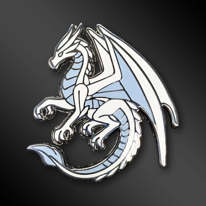 White Dragon Of Gratitude Enamel Pin