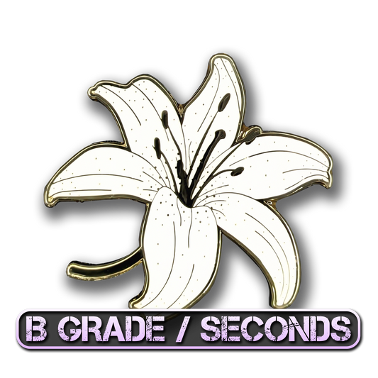 White Lily Enamel Pin (B Grade)