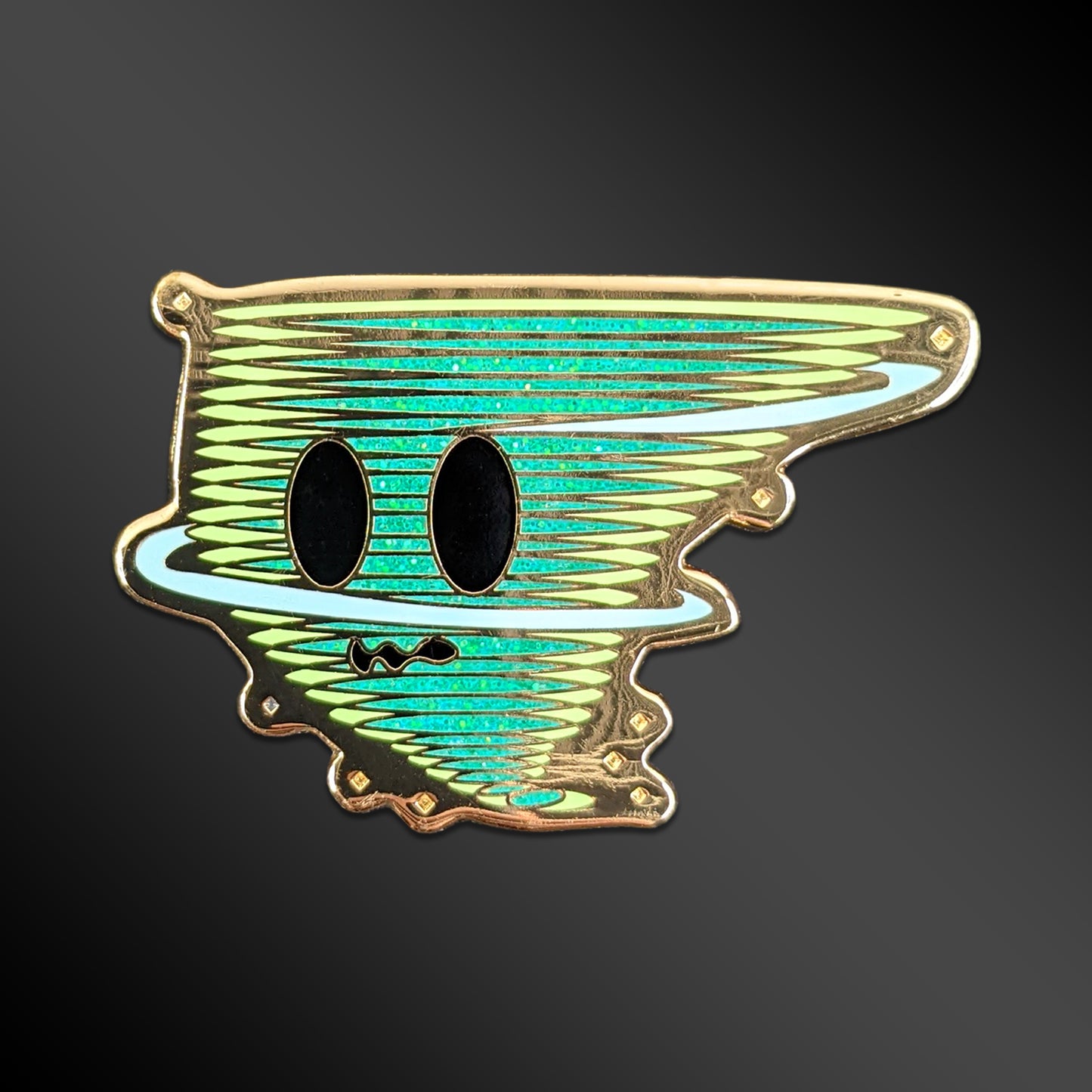 Wind Elemental enamel pin with fantasy creature design
