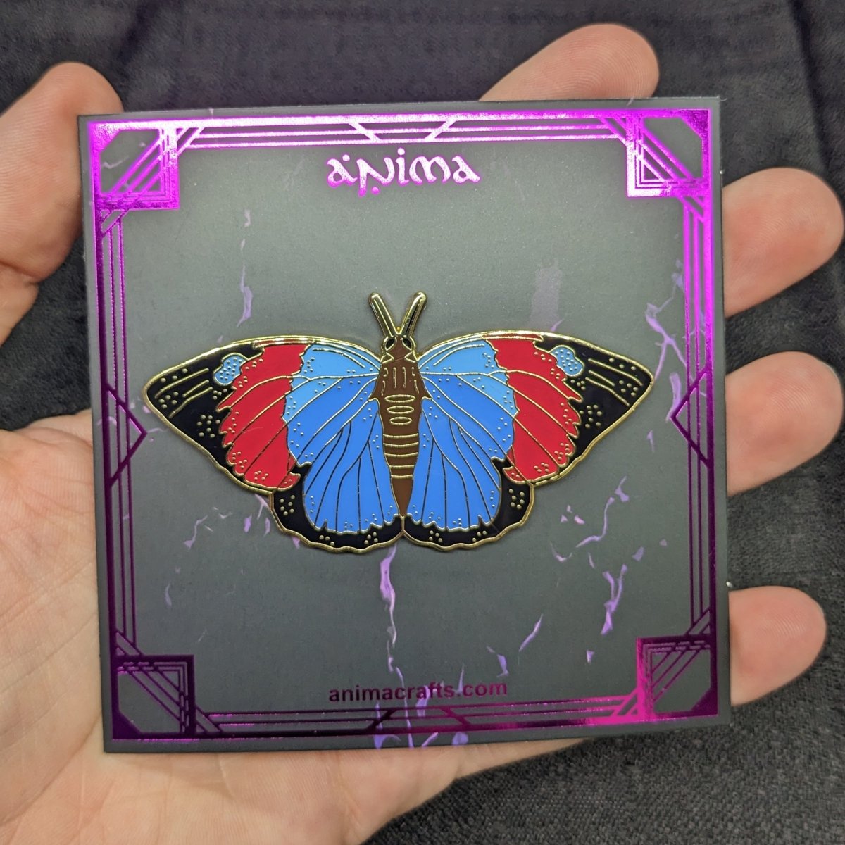 Agrias Butterfly Enamel Pin (B Grade)