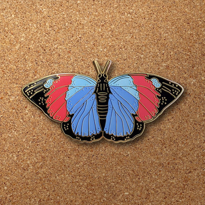 Agrias Butterfly Enamel Pin (B Grade)