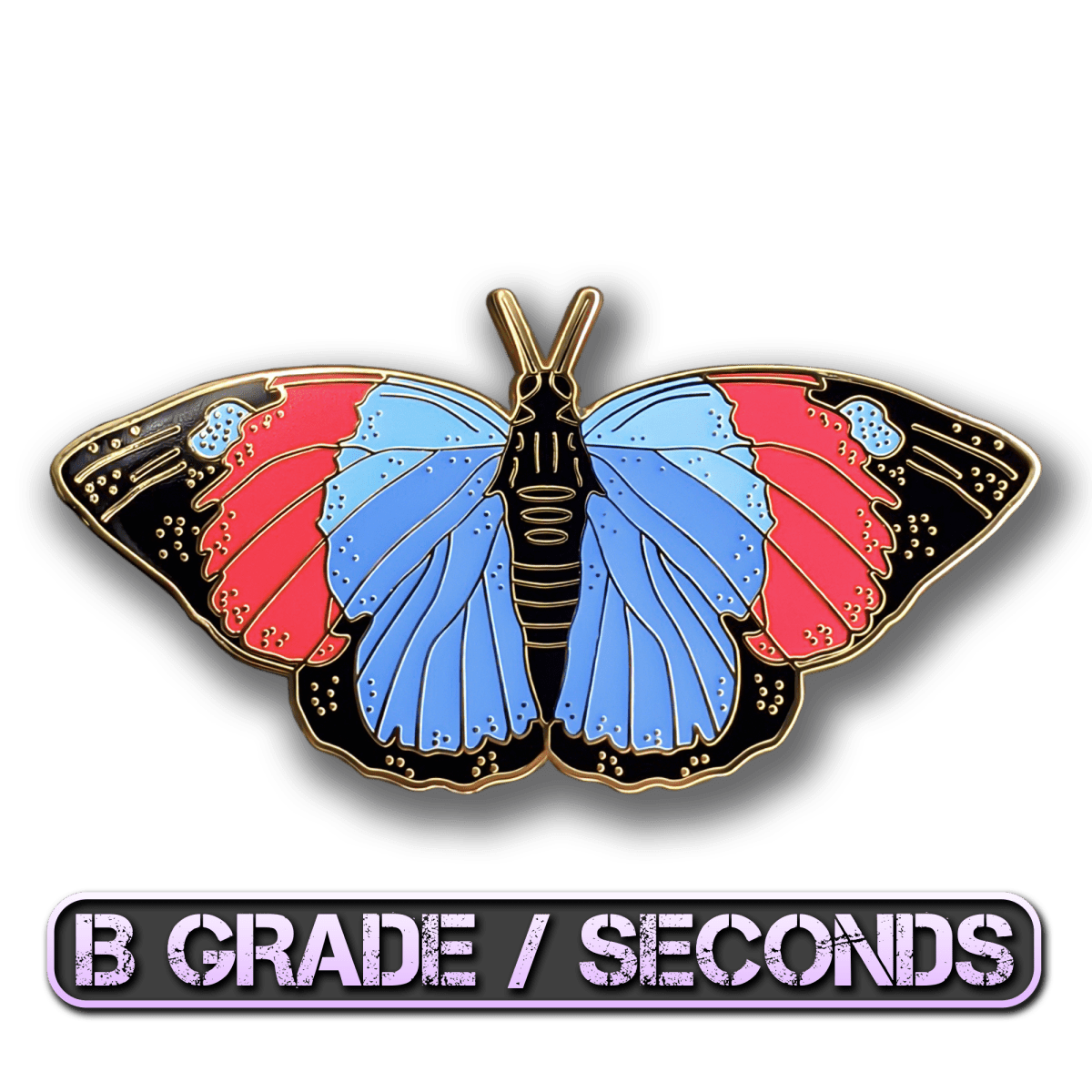 Agrias Butterfly Enamel Pin (B Grade)