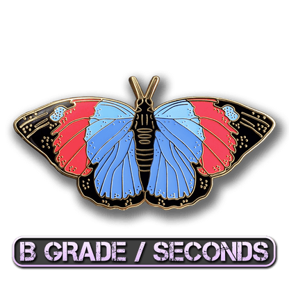 Agrias Butterfly Enamel Pin (B Grade)