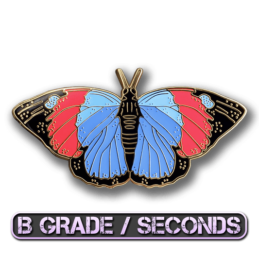 Agrias Butterfly Enamel Pin (B Grade)