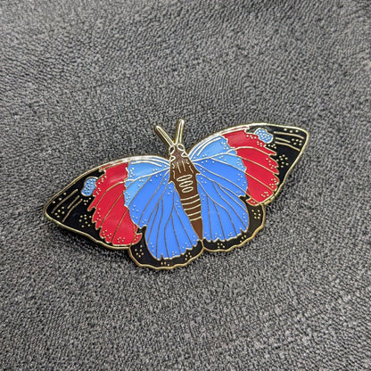 Agrias Butterfly Enamel Pin (B Grade)