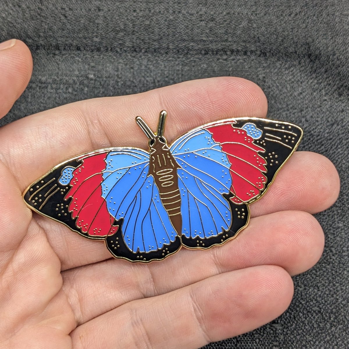Agrias Butterfly Enamel Pin (B Grade)