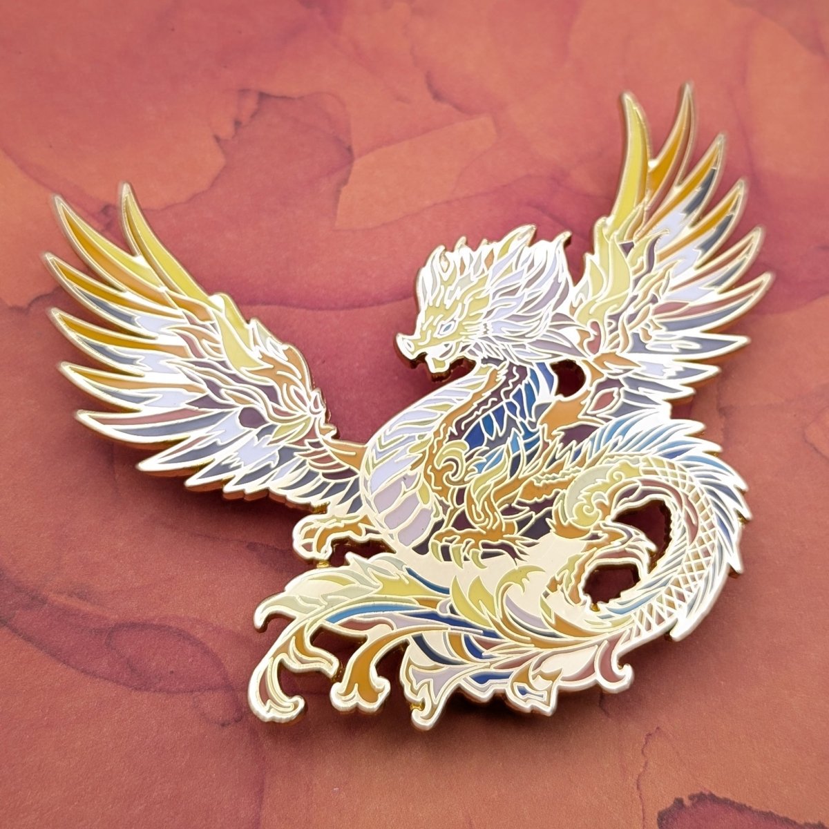 Aurelios, The Sun Dragon Enamel Pin (Dragon Aspects Vol.1)
