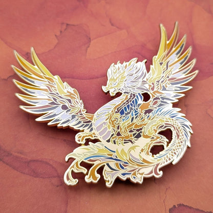 Aurelios, The Sun Dragon Enamel Pin (Dragon Aspects Vol.1)