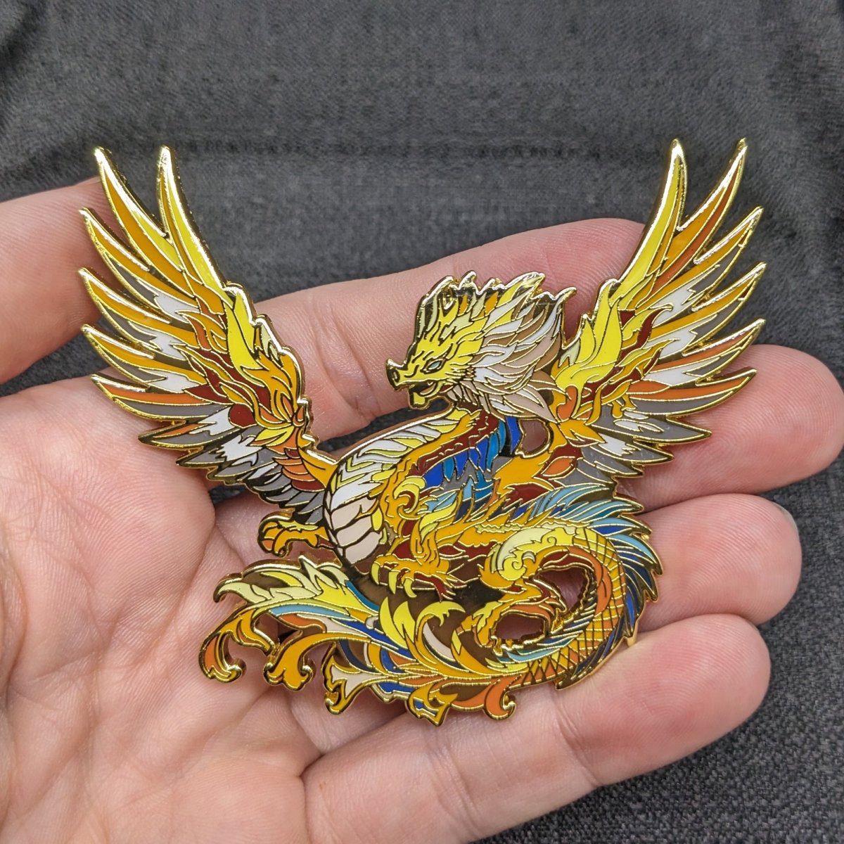 Aurelios, The Sun Dragon Enamel Pin (Dragon Aspects Vol.1) (B Grade)