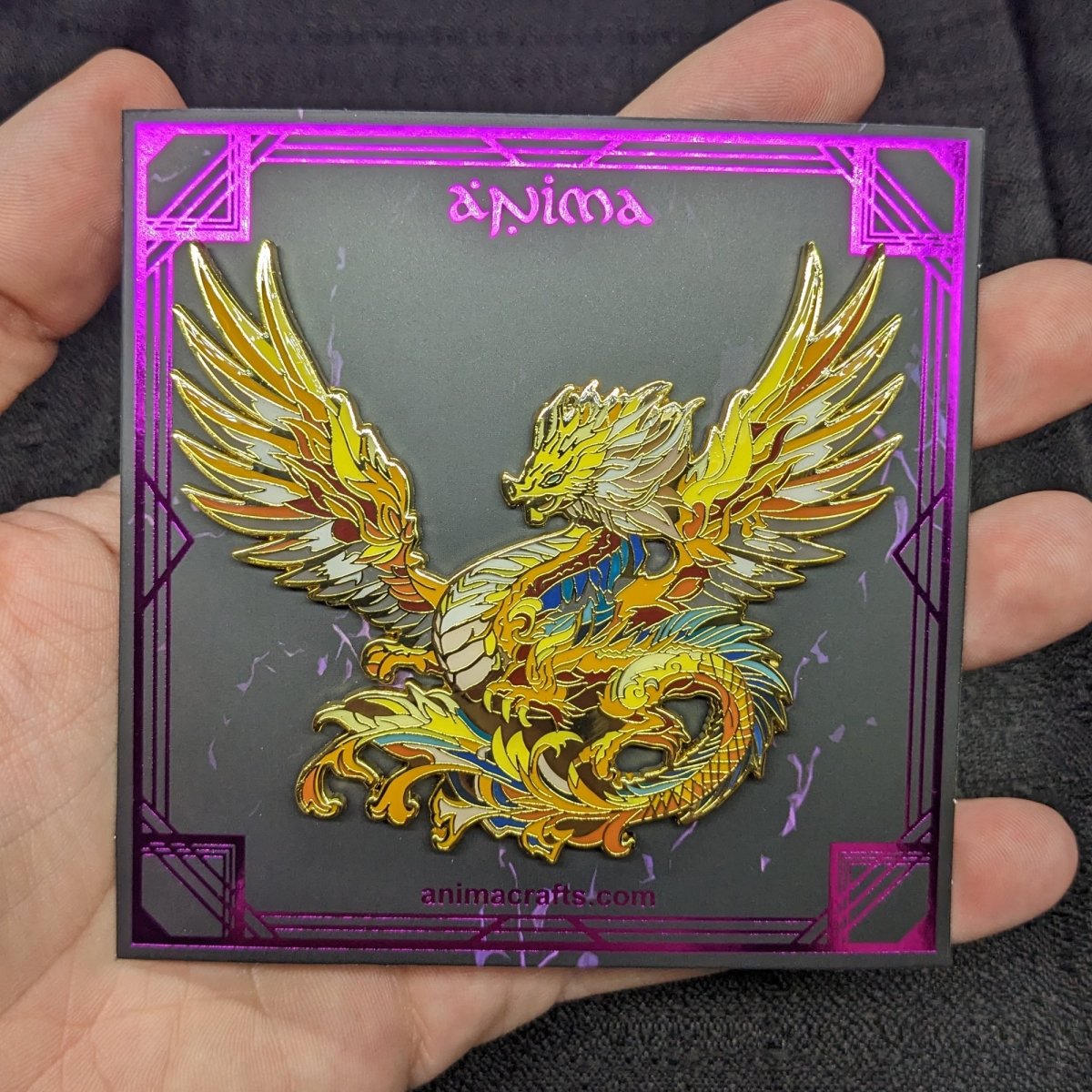 Aurelios, The Sun Dragon Enamel Pin (Dragon Aspects Vol.1) (B Grade)