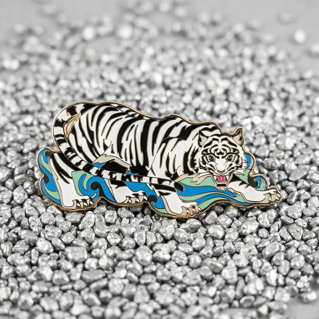 Baihu - The White Tiger Enamel Pin (LE500)